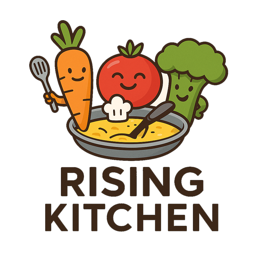 Veggie friends cooking illustration